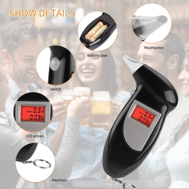 LCD Digital Alcohol Tester Breathalyzer, Alcohol Tester 2