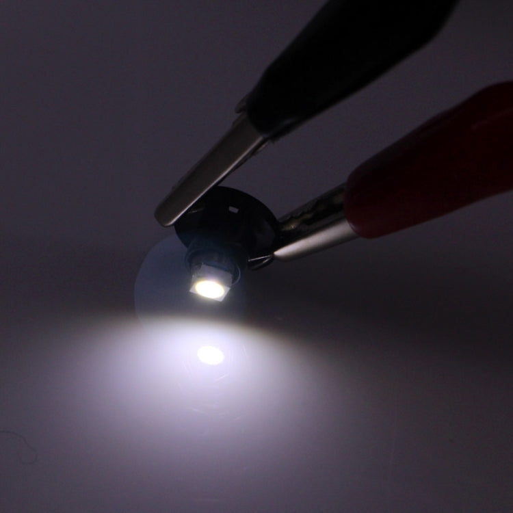 2 STK. T4.2 Weißlicht 0,1W 5LM 1 LED SMD 3528 LED Instrumentenleuchte Armaturenbrettlampe für Fahrzeuge, DC 12V, 0,1W T4.2