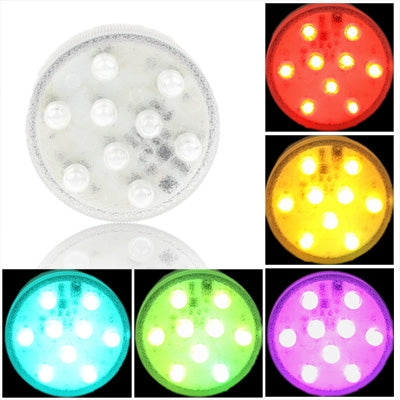 9 LEDs, 13 Lichtfarben, mit Fernbedienung