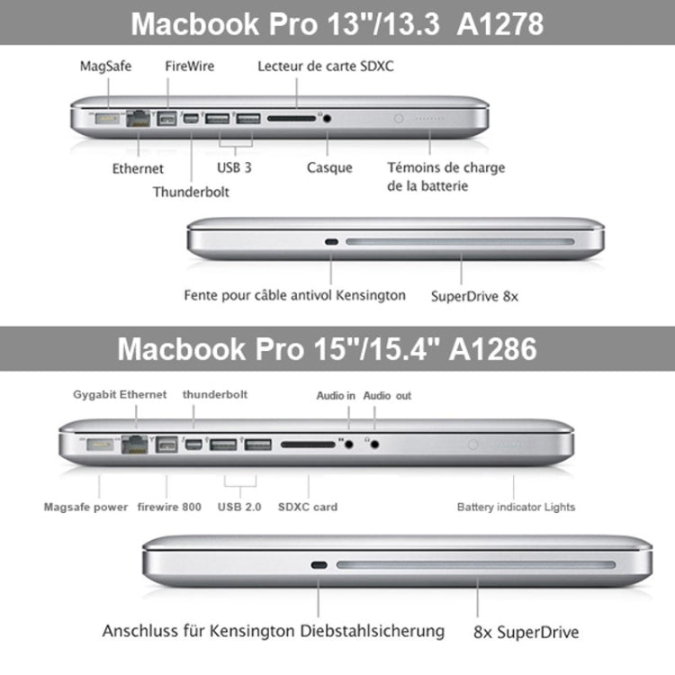 Laptop Hartschale mattiert für MacBook Pro 13,3 Zoll A1278 (2009 - 2012), Mehrfarbig