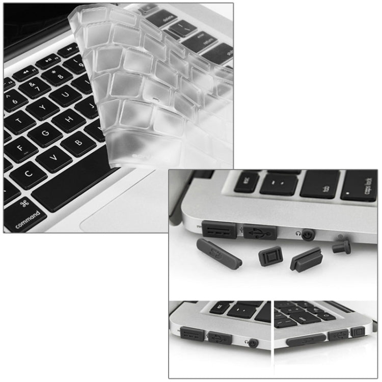 ENKAY für Macbook Air 11,6 Zoll (US-Version) / A1370 / A1465 Hat-Prince 3-in-1 Kristall-Hartschalen-Schutzhülle aus Kunststoff mit Tastaturschutz und Port-Staubschutzstöpsel