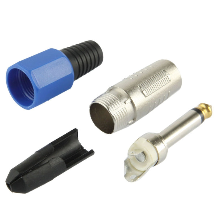 6.35mm Male Plug Microphone Patch Snake Cable TRS Connector Adapter, 6.35mm Male