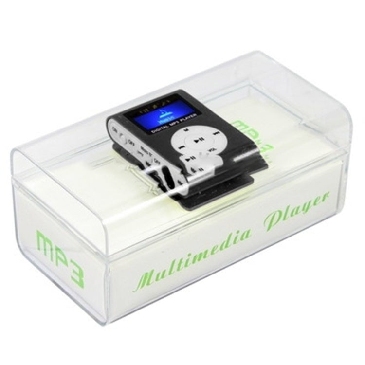 MP3-Player mit TF- / Micro-SD-Kartenslot, LCD-Bildschirm und Metallclip