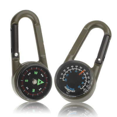Karabiner-Schlüsselkompass & Thermometer Wandern Outdoor Reisen