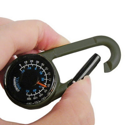 Karabiner-Schlüsselkompass & Thermometer Wandern Outdoor Reisen