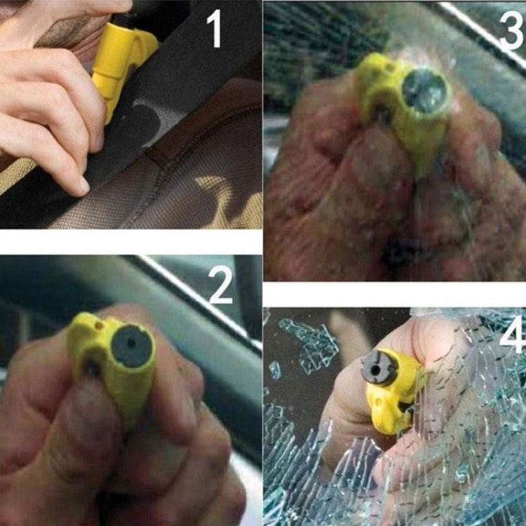 2 in 1 Car Emergency Hammer / Key Chain / Knife Broken Glass Portable Tool, 2 in 1 Black, 2 in 1 Red, 2 in 1 Yellow