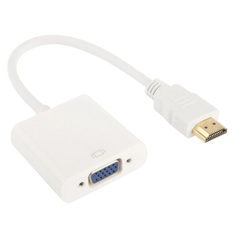24 cm Full HD 1080P HDMI-auf-VGA-Kabel mit Audioausgang für Computer / DVD / digitalen Receiver / Laptop / Mobiltelefon / Mediaplayer (Weiß)