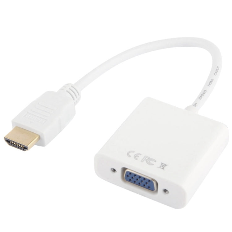24 cm Full HD 1080P HDMI-auf-VGA-Kabel mit Audioausgang für Computer / DVD / digitalen Receiver / Laptop / Mobiltelefon / Mediaplayer (Weiß)