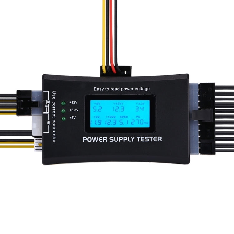 Digitales LCD-Display PC Computer 20/24 Pin Netzteil-Tester Leistungsmess-Diagnosetool, ATX-Anschluss mit LCD