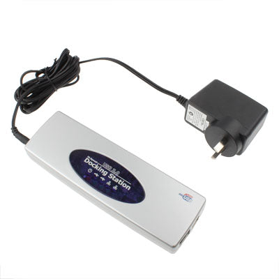 Hi-speed USB 2.0 Docking Station with 8 Ports (2xUSB 2.0 + PS2 Mouse + PS2 Keyboard + RS232 + DB25 + LAN + Upstream),Black, Docking Station (Silver), Docking Station (Black)