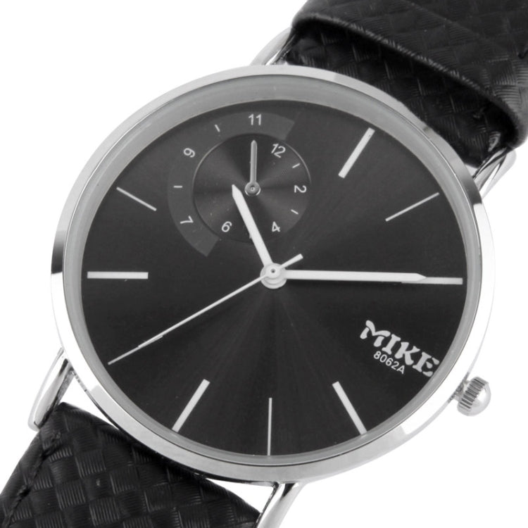 Black Dial Women Quartz Leather Watch / Couple Watch