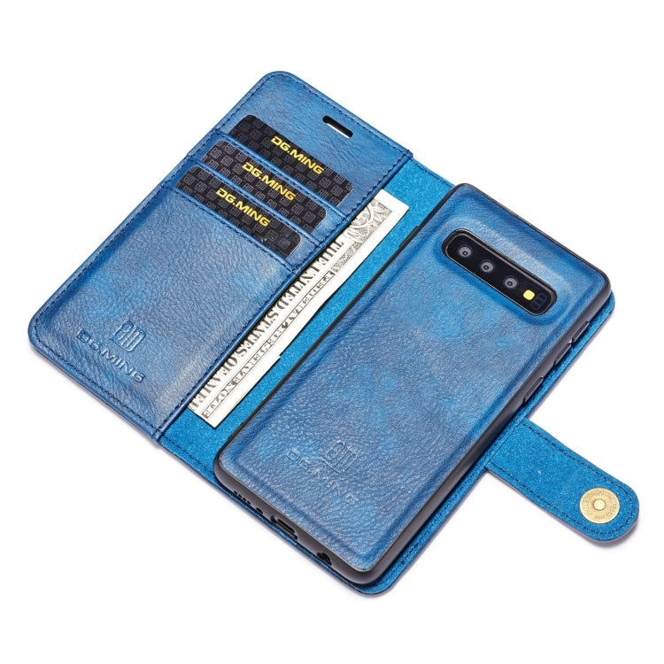 DG.MING Abnehmbare magnetische Lederhülle mit Crazy Horse Textur für Samsung Galaxy S10e, mit Halterung, Kartenfächern & Geldbörse, für Samsung Galaxy S10e, Galaxy S10e