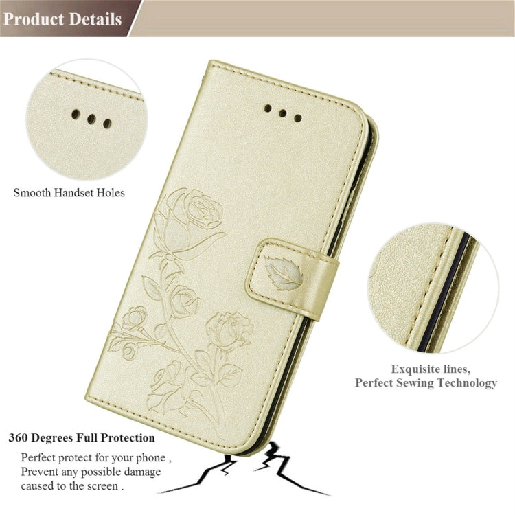 For Galaxy J3 (2017) / J330 (EU Version) Roses Pressed Flower Pattern Horizontal Flip Leather Case with Holder & Card Slots & Wallet, For Samsung Galaxy J3 (2017) / J330 (EU Version), For Galaxy J3 (2017) / J330 (EU Version)