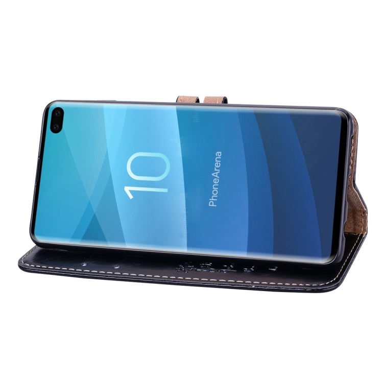 Business Style Oil Wax Texture Horizontal Flip Leather Case for Galaxy S10 Plus, with Holder & Card Slots & Wallet, For Galaxy S10 Plus