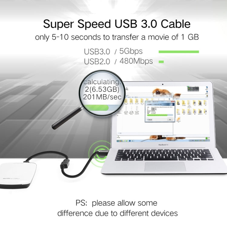 Ugreen 3m USB 3.0 Stecker auf Buchse Daten-Synchronisierungs-SuperSpeed-Verlängerungskabel, Länge: 3m
