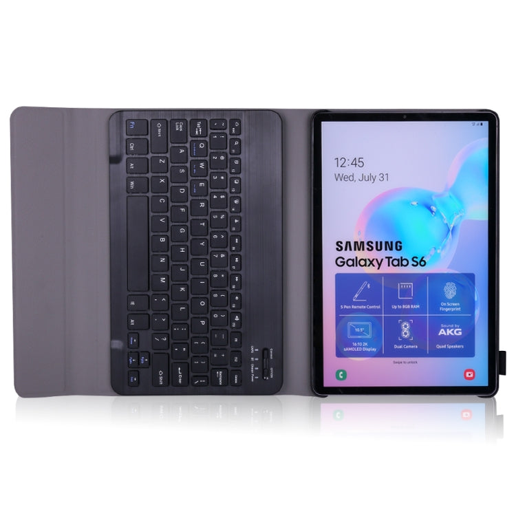 A860 For Samsung Galaxy Tab S6 10.5 inch T860 / T865 Detachable Bluetooth Keyboard Tablet Case with Pen Holder Elastic Strap, Black, Gold, Rose Gold