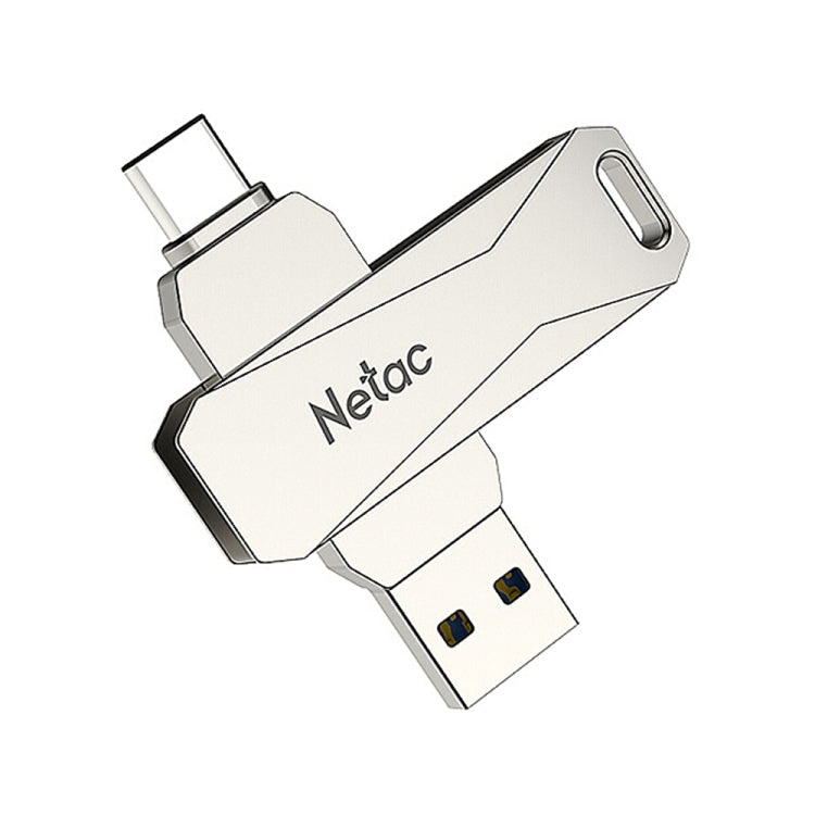 Netac U782C 128GB USB-C / Typ-C + USB 3.0 360-Grad-Drehung Zinklegierung Flash-Laufwerk OTG U-Disk, 128GB
