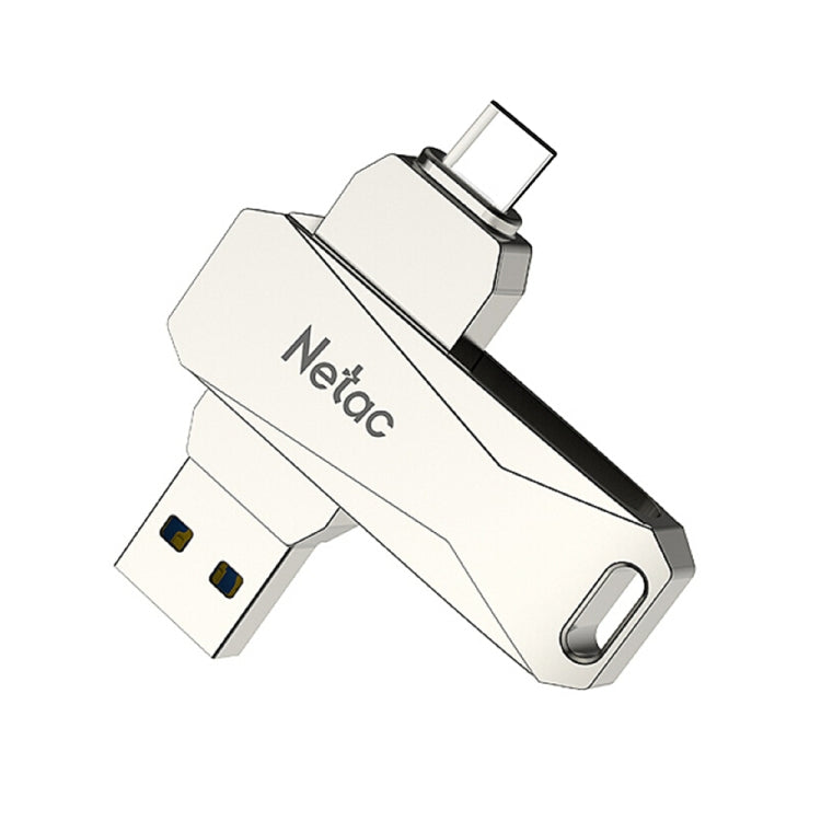 Netac U782C 128GB USB-C / Typ-C + USB 3.0 360-Grad-Drehung Zinklegierung Flash-Laufwerk OTG U-Disk, 128GB