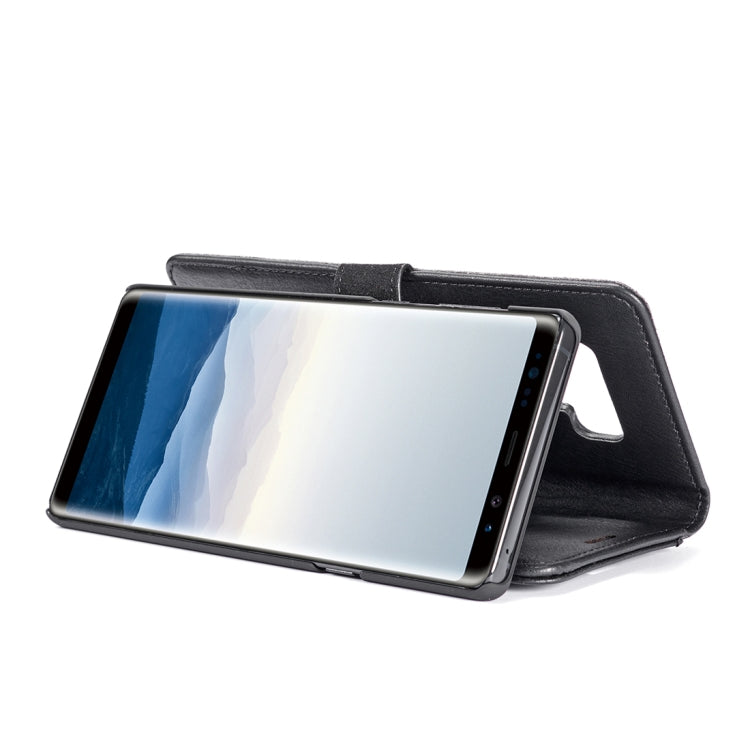 DG.MING Crazy Horse Texture Flip Detachable Magnetic Leather Case for Galaxy Note 9, with Holder & Card Slots & Wallet, Galaxy Note 9
