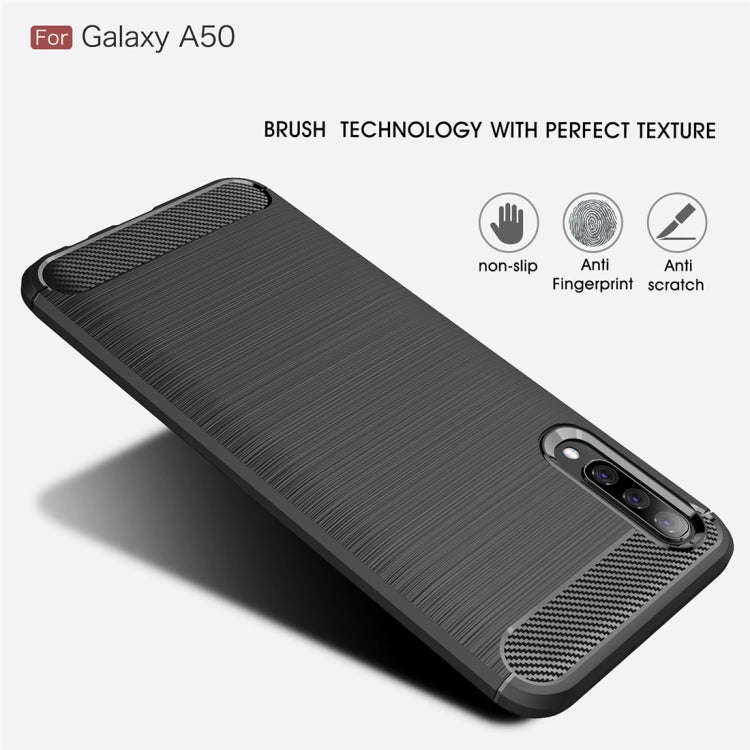 Brushed Texture Carbon Fiber TPU Case for Galaxy A50