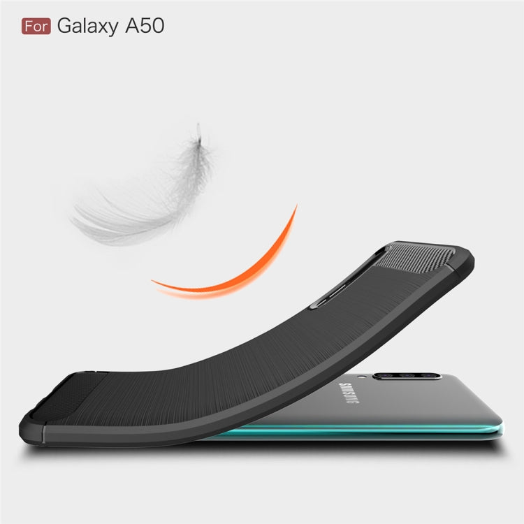 Brushed Texture Carbon Fiber TPU Case for Galaxy A50