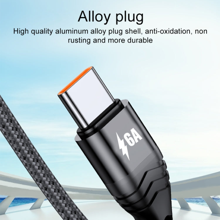 4-in-1 66W 6A USB auf 8 Pin + Micro USB + Dual USB-C / Typ-C Schnelllade-Datenkabel, Kabellänge: 2m, 2m, 2m 66W