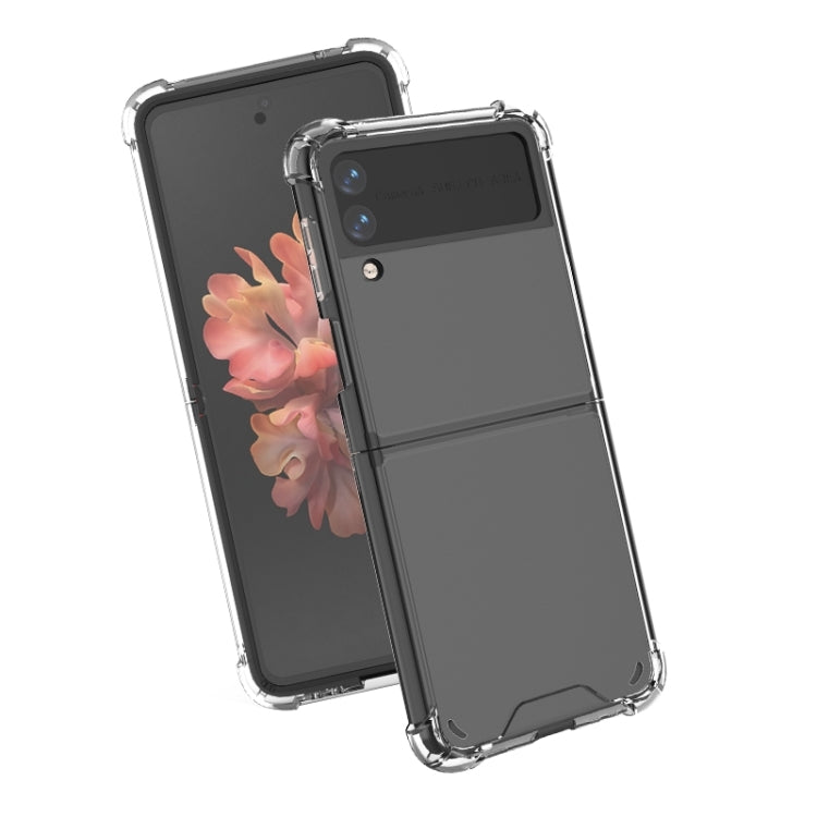 For Samsung Galaxy Z Flip4 Shock-resistant Transparent Acrylic TPU Phone Case, For Samsung Galaxy Z Flip4