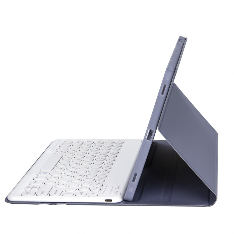 For iPad 11 2025 / 10th Gen 10.9 2022 YA10B Lambskin Texture Bluetooth Keyboard Leather Tablet Case with Pen Slot, YA10B