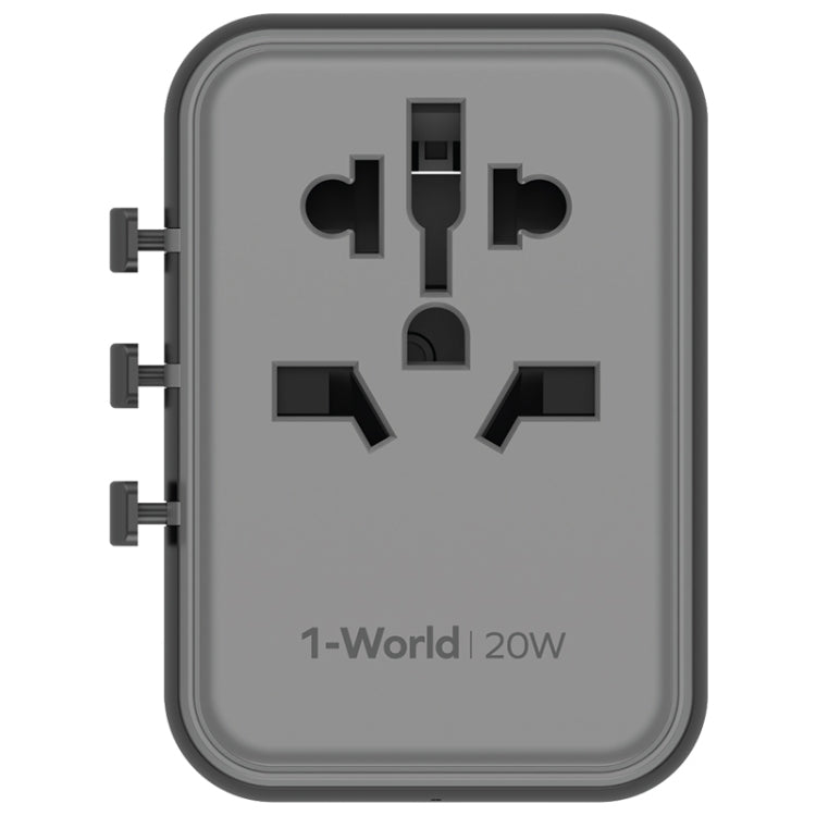 MOMAX UA11 1-World 20W PD Globaler Reise-Schnellladeadapter (Schwarz)