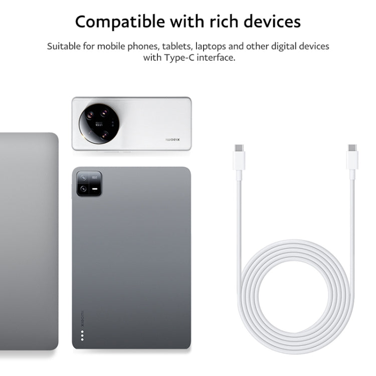 Original Xiaomi 6A USB-C / Type-C to USB-C / Type-C Fast Charging Data Cable, Length: 1m, 6A Length: 1m