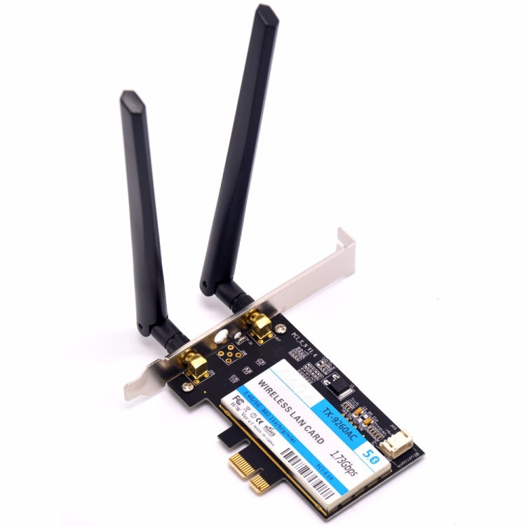 TX-9260AC Wireless-AC Dual Band 802.11ac 1730Mbit/s Desktop PCI-e WLAN Adapter + Bluetooth 5.0 WLAN Netzwerkkarte für Intel 9260ac, TX-9260AC 1730Mbit/s