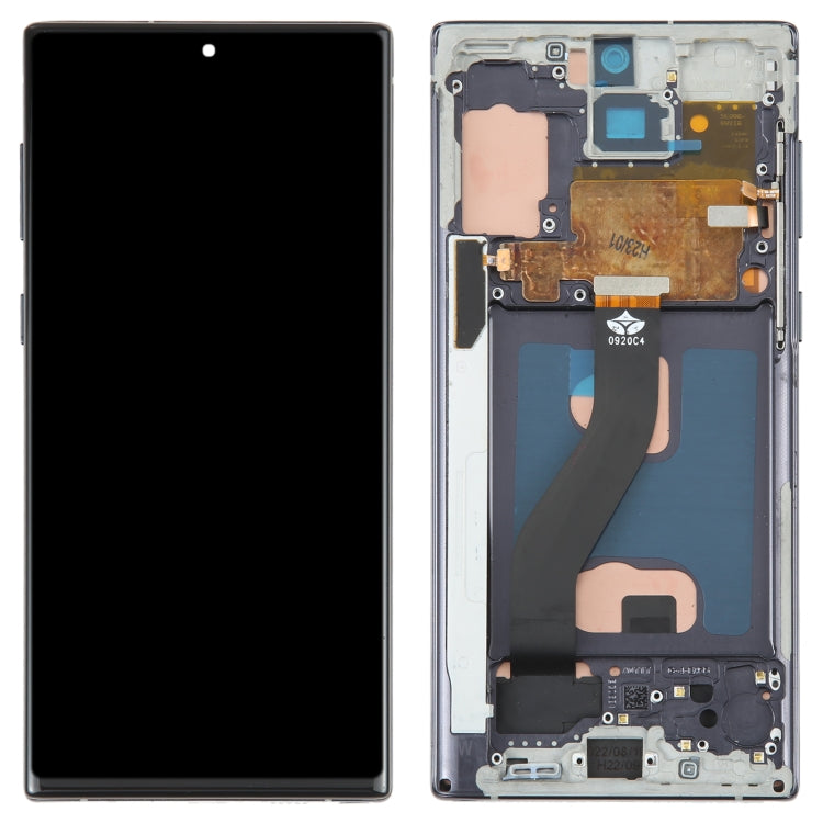 TFT-LCD-Bildschirm für Samsung Galaxy Note10 Digitizer Komplett-Einheit mit Rahmen/Handschrifterkennung, unterstützt keine Fingerabdruckerkennung