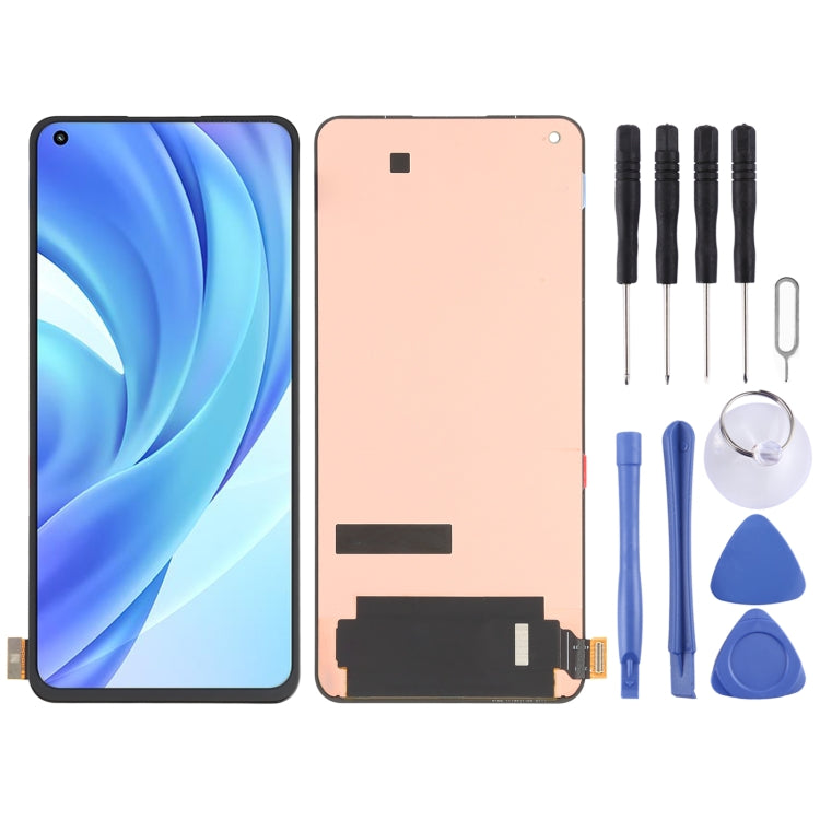 Original AMOLED Material LCD Screen and Digitizer Full Assembly for Xiaomi Mi 11 Lite/11 Lite 5G NE M2101K9AG, For Xiaomi Mi 11 Lite(Original)