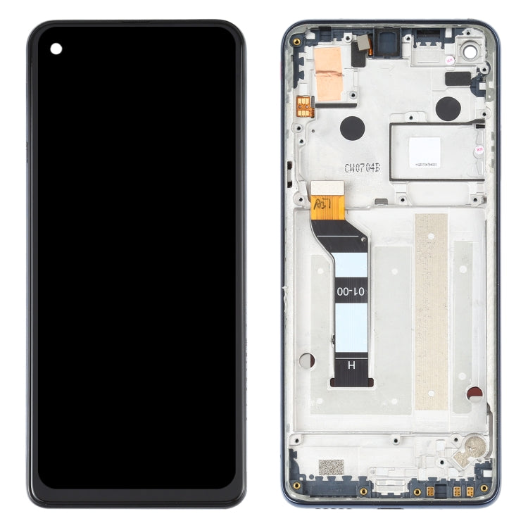 LCD Screen and Digitizer Full Assembly with Frame for Motorola One Action XT2013-1 XT2013-2 XT2013-4, For Motorola One Action