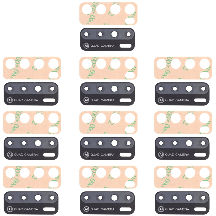 For Tecno Pouvoir 4 / 4 Pro LC7 10pcs Back Camera Lens, For Tecno Pouvoir 4 / 4 Pro