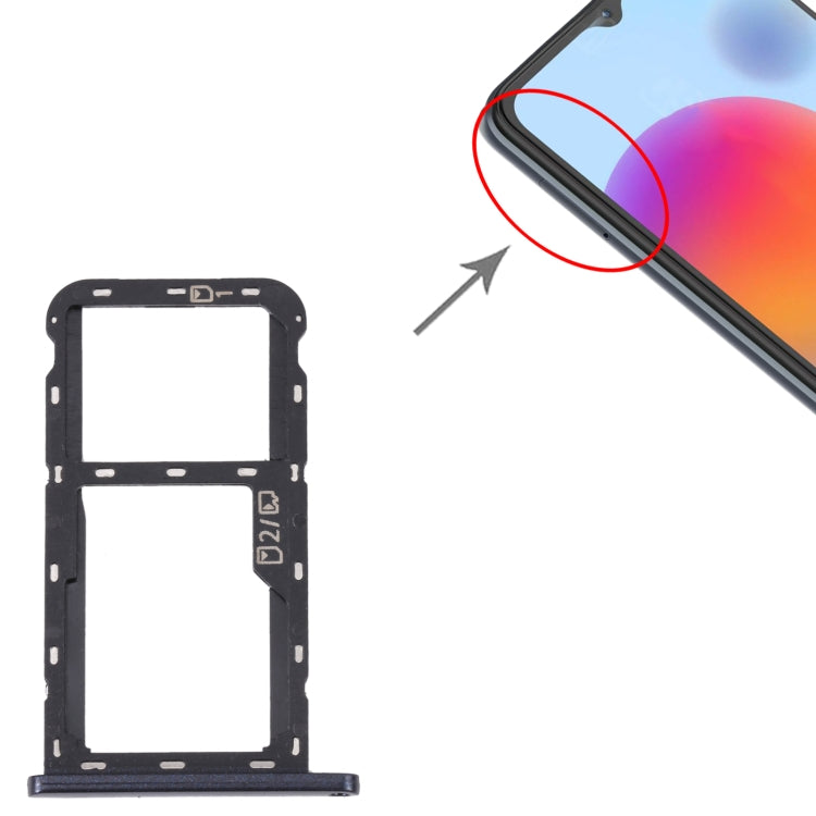For ZTE Blade A52 SIM Card Tray + SIM Card Tray / Micro SD Card Tray, For ZTE Blade A52