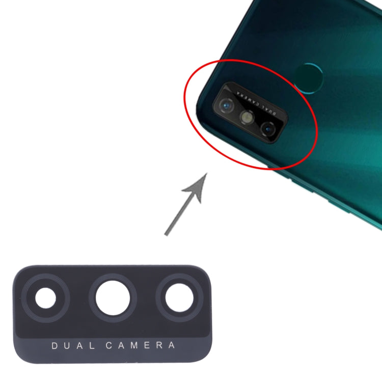 For Tecno Spark 6 Go KE5j, KE5k 10pcs Back Camera Lens, For Tecno Spark 6 Go