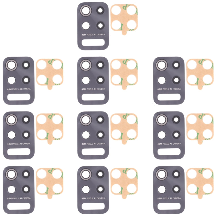 10 PCS Back Camera Lens for LG Q52 / K62, For LG Q52 / K62