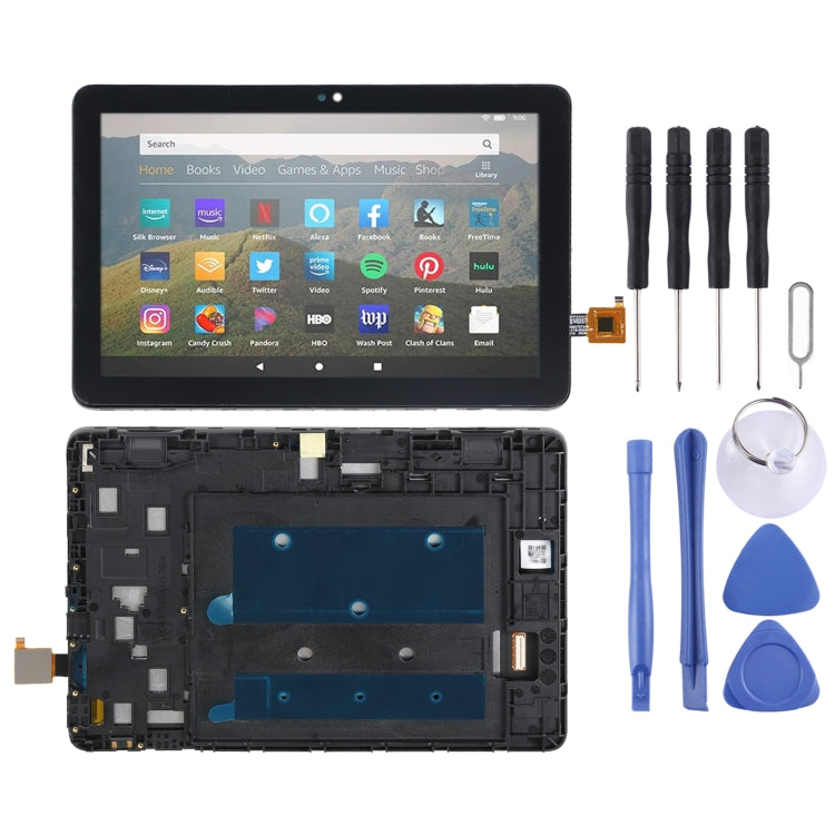 OEM LCD Screen For Amazon Kindle Fire HD 8 Plus/HD 8 2020/Kids 10th gen Digitizer Full Assembly with Frame, For Amazon Kindle Fire HD 8 Plus/HD 8 2020