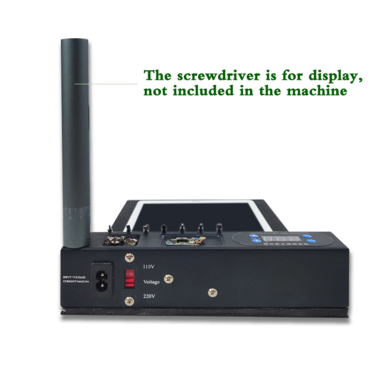 TBK-568R 220V Vacuum LCD Temperature Controller Touch Screen Glass Separator Machine with Multi-function Storage Box, TBK-568R