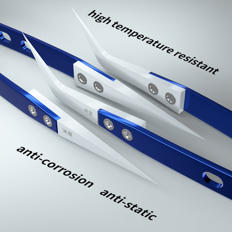 Mijing Antistatic Precision Diamagnetism Tweezers(Straight), Curved, Straight