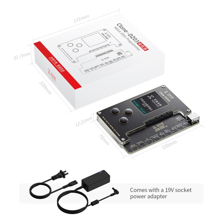 MEGA-IDEA DZ03 Battery Activation & Face ID Dot Matrix Programmer for iPhone 8-14 Pro Max, Plug: US, SPT0648A, SPT0648B