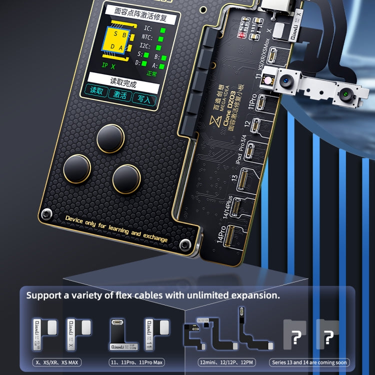 MEGA-IDEA DZ03 Battery Activation & Face ID Dot Matrix Programmer for iPhone 8-14 Pro Max, Plug: US, SPT0648A, SPT0648B