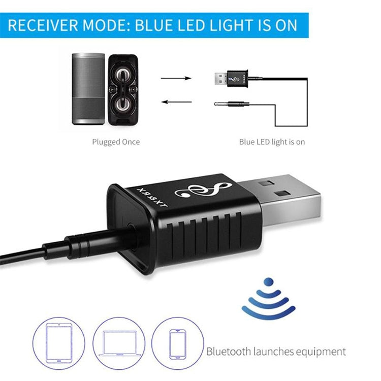 MSD168 2-in-1 Bluetooth Transmitter Empfänger Mini 3,5mm AUX Stereo Wireless Bluetooth 5.0 Adapter für Auto TV PC MP3