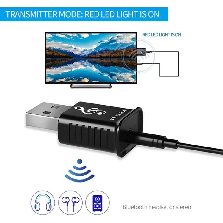 MSD168 2-in-1 Bluetooth Transmitter Empfänger Mini 3,5mm AUX Stereo Wireless Bluetooth 5.0 Adapter für Auto TV PC MP3