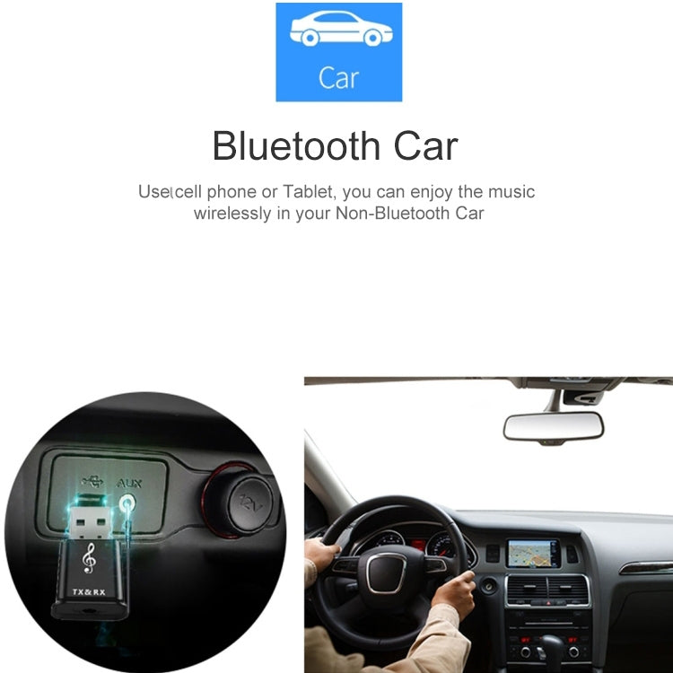 MSD168 2-in-1 Bluetooth Transmitter Empfänger Mini 3,5mm AUX Stereo Wireless Bluetooth 5.0 Adapter für Auto TV PC MP3