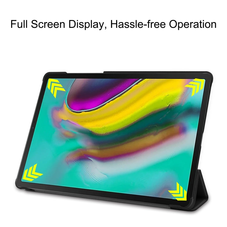 ENKAY High Quality PU Leather + Plastic Bottom Smart Case with Three-folding Holder for Samsung Galaxy Tab S5e 10.5 T720 / T725, For Galaxy Tab S5e
