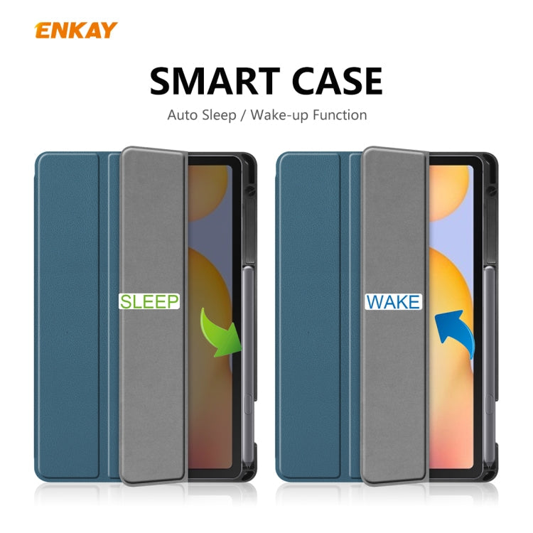 For Samsung Galaxy Tab S6 Lite P610 / P615 ENKAY ENK-8003 PU Leather + TPU Smart Case with Pen Slot, For Galaxy Tab S6 Lite, For Samsung Galaxy Tab S6 Lite