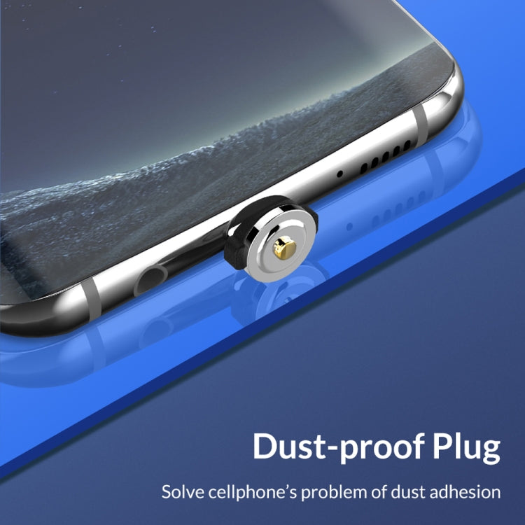 3 in 1 USB to 8 Pin + Type-C/USB-C + Micro USB Magnetic Metal Interface Nylon Braided Charging Cable, Length: 1m