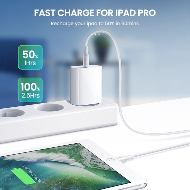 2 in 1 PD 20W Single USB-C / Type-C Port Travel Charger + 3A PD3.0 USB-C / Type-C to 8 Pin Fast Charge Data Cable Set, Cable Length: 2m, EU Plug, 20W 2m
